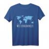 Weltenbummler Weltkarte T-Shirt – Perfektes Geschenk für Reisende und Abenteurer, Ideal für Weltreise-Enthusiasten