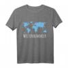 Weltenbummler Weltkarte T-Shirt – Perfektes Geschenk für Reisende und Abenteurer, Ideal für Weltreise-Enthusiasten