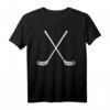 Floorball T-Shirt mit gekreuzten Schlägern – Klassisch geschnitten, doppelt genäht, perfekt für Unihockey Fans und Spieler