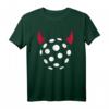 Floorball Teufel T-Shirt mit Ball und roten Hörnern – Für Unihockeyspieler, Teams und Fans