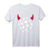 Floorball Teufel T-Shirt mit Ball und roten Hörnern – Für Unihockeyspieler, Teams und Fans