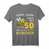 Hurra auch mit Fünfzig noch ein flottes Bienchen - Lustiges Geburtstags-T-Shirt für Frauen zum 50. Geburtstag und Jubiläum