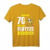 70. Geburtstag T-Shirt für Frauen – Lustiges Geschenk 'Auch mit 70 noch ein flottes Bienchen' für den Ehrentag & Feieroutfit