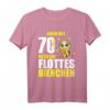 70. Geburtstag T-Shirt für Frauen – Lustiges Geschenk 'Auch mit 70 noch ein flottes Bienchen' für den Ehrentag & Feieroutfit