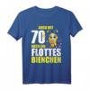 70. Geburtstag T-Shirt für Frauen – Lustiges Geschenk 'Auch mit 70 noch ein flottes Bienchen' für den Ehrentag & Feieroutfit