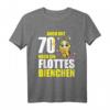 70. Geburtstag T-Shirt für Frauen – Lustiges Geschenk 'Auch mit 70 noch ein flottes Bienchen' für den Ehrentag & Feieroutfit