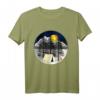 Wald Natur Camping T-Shirt mit Mond, Bergen & Bäumen – Perfekt für Camping- und Outdoor-Freunde