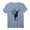 Hirsch Geweih mit Herzen - Jagd Jäger Förster Wildtier T-Shirt für Jäger, Jägerin & Hobbyjäger als Geschenk für Drückjagd & Ansitz