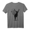Hirsch Geweih mit Herzen - Jagd Jäger Förster Wildtier T-Shirt für Jäger, Jägerin & Hobbyjäger als Geschenk für Drückjagd & Ansitz