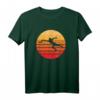 Ultimativer Frisbee Geschenk - Retro-Stil T-Shirt mit Vintage-Design und Sonnenuntergang Hintergrund