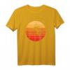 Ultimativer Frisbee Geschenk - Retro-Stil T-Shirt mit Vintage-Design und Sonnenuntergang Hintergrund