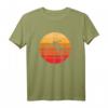 Ultimativer Frisbee Geschenk - Retro-Stil T-Shirt mit Vintage-Design und Sonnenuntergang Hintergrund