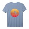 Ultimativer Frisbee Geschenk - Retro-Stil T-Shirt mit Vintage-Design und Sonnenuntergang Hintergrund