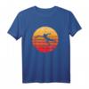 Ultimativer Frisbee Geschenk - Retro-Stil T-Shirt mit Vintage-Design und Sonnenuntergang Hintergrund