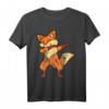 Cool Retro Vintage Grunge Style Dabbing Fuchs T-Shirt – Lässiges Streetwear-Design mit doppelt genähtem Saum
