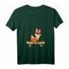 Damen Lustiges Skateboarding Fuchs T-Shirt mit V-Ausschnitt - Perfekt für Skater, Füchse-Liebhaber und als Geschenk für Jungen & Mädchen