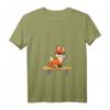 Damen Lustiges Skateboarding Fuchs T-Shirt mit V-Ausschnitt - Perfekt für Skater, Füchse-Liebhaber und als Geschenk für Jungen & Mädchen