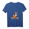 Damen Lustiges Skateboarding Fuchs T-Shirt mit V-Ausschnitt - Perfekt für Skater, Füchse-Liebhaber und als Geschenk für Jungen & Mädchen