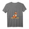 Damen Lustiges Skateboarding Fuchs T-Shirt mit V-Ausschnitt - Perfekt für Skater, Füchse-Liebhaber und als Geschenk für Jungen & Mädchen