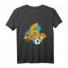 Kinder 6. Geburtstag Fußball T-Shirt – Perfektes Geschenk für Jungen und Mädchen, Fußballfans & kleine Fußballer