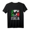 Italien Fußball Fan T-Shirt mit Fußballspieler, Fußball und italienischer Flagge – Perfektes Geschenk für Fans der italienischen Nationalmannschaft