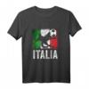 Italien Fußball Fan T-Shirt mit Fußballspieler, Fußball und italienischer Flagge – Perfektes Geschenk für Fans der italienischen Nationalmannschaft
