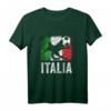Italien Fußball Fan T-Shirt mit Fußballspieler, Fußball und italienischer Flagge – Perfektes Geschenk für Fans der italienischen Nationalmannschaft