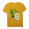Kinder 6. Geburtstag Fußball T-Shirt für Jungen & Mädchen – Cooles Dab Tanz Motiv und Zahl 6 als Geburtstagsgeschenk