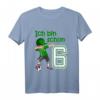 Kinder 6. Geburtstag Fußball T-Shirt für Jungen & Mädchen – Cooles Dab Tanz Motiv und Zahl 6 als Geburtstagsgeschenk
