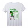 Kinder 6. Geburtstag Fußball T-Shirt für Jungen & Mädchen – Cooles Dab Tanz Motiv und Zahl 6 als Geburtstagsgeschenk