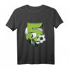 Kinder Fußball T-Shirt zum 5. Geburtstag – Lustiges Geburtstagsgeschenk für Jungen und Mädchen, ideal für coole Fünfjährige
