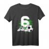 Kinder 6. Geburtstag T-Shirt für Jungen – Fußballempfänger, Geburtstagsoutfit & Party-Kleidung für kleine Fußballfans
