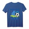 Kinder Fußball Shirt zum 4. Geburtstag für Jungen – Fußball Geburtstagsshirt mit Zahl und Motiv, ideales Geschenk und Party-Outfit