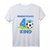 Kinder Fußball Shirt zum 4. Geburtstag für Jungen – Fußball Geburtstagsshirt mit Zahl und Motiv, ideales Geschenk und Party-Outfit