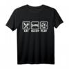 Fußball T-Shirt mit Spruch 'Eat sleep Fußball spielen' – Klassische Fan- und Spielermode für alle Fußballliebhaber