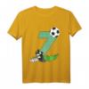 Kinder Geburtstagsshirt zum 7. Geburtstag – Fußball T-Shirt mit Zahl Sieben für Jungen und Mädchen, perfekt für Party, Schule und Kindergarten