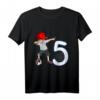 Kinder Fußball T-Shirt zum 5. Geburtstag - Cooles Geburtstagsoutfit mit Dab Pose, Fußball und Zahl 5 für Jungen und Mädchen