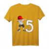 Kinder Fußball T-Shirt zum 5. Geburtstag - Cooles Geburtstagsoutfit mit Dab Pose, Fußball und Zahl 5 für Jungen und Mädchen