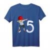 Kinder Fußball T-Shirt zum 5. Geburtstag - Cooles Geburtstagsoutfit mit Dab Pose, Fußball und Zahl 5 für Jungen und Mädchen