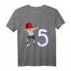 Kinder Fußball T-Shirt zum 5. Geburtstag - Cooles Geburtstagsoutfit mit Dab Pose, Fußball und Zahl 5 für Jungen und Mädchen
