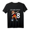 Kinder 8. Geburtstag Fußball Deutschland T-Shirt – Perfektes Geschenk für Jungen zum 8. Geburtstag, Fußball Fan Shirt