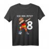 Kinder 8. Geburtstag Fußball Deutschland T-Shirt – Perfektes Geschenk für Jungen zum 8. Geburtstag, Fußball Fan Shirt