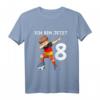 Kinder 8. Geburtstag Fußball Deutschland T-Shirt – Perfektes Geschenk für Jungen zum 8. Geburtstag, Fußball Fan Shirt