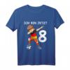 Kinder 8. Geburtstag Fußball Deutschland T-Shirt – Perfektes Geschenk für Jungen zum 8. Geburtstag, Fußball Fan Shirt