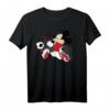HapMonkey Mickey Mouse Denmark Soccer Uniform Portrait T-Shirt – Offizielles Disney Merchandise für Disney- und Fußballfans