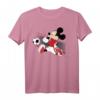 HapMonkey Mickey Mouse Denmark Soccer Uniform Portrait T-Shirt – Offizielles Disney Merchandise für Disney- und Fußballfans
