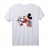 HapMonkey Mickey Mouse Denmark Soccer Uniform Portrait T-Shirt – Offizielles Disney Merchandise für Disney- und Fußballfans