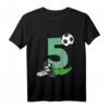Kinder Geburtstagsshirt 5 Jahre Fußball T-Shirt - Perfekt für den Geburtstag, Fußballtraining & Schule für kleine Fußballfans