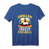 Grillen, Bier und Fußball T-Shirt – Lustiges Partyoutfit für Fußballfans, Freunde & Feierlichkeiten