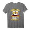 Grillen, Bier und Fußball T-Shirt – Lustiges Partyoutfit für Fußballfans, Freunde & Feierlichkeiten